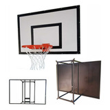 Aro Basquet Rebatible + Tablero 120x80 + Soporte Para Pared 