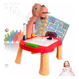 Mesinha Crianças Desenho Projetor Jogo Brinquedo Educativo