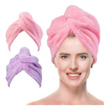 Toalla Para El Cabello De Microfibra Suave Turbante De Ducha