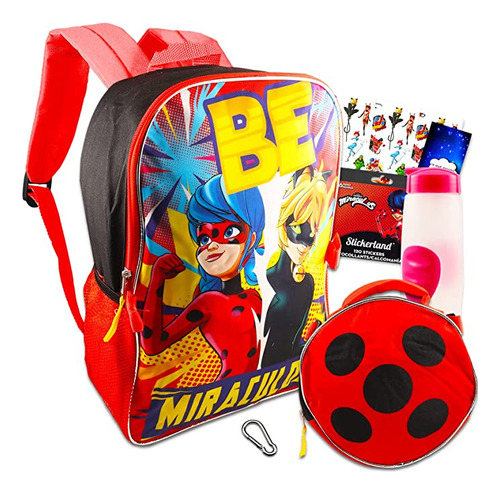 Miraculous Ladybug Mochila Y Lonchera Escolar  Paquete C.