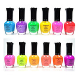 Kleancolor Neon Colors 12 Set De Coleccion Completo Esmalte
