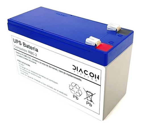 Batería Compatible Ups Apc Cs 500 (rbc-2) / Diacon