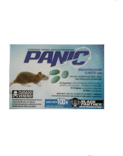 Veneno Ratas Y Ratones Panic X 100 Gr