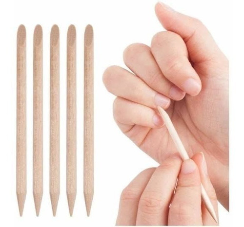 Palillos Palos De Naranjo Empujador Cuticula Manicure Paqete