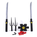 Set De Juego Armas Ninja En Red Color Negro