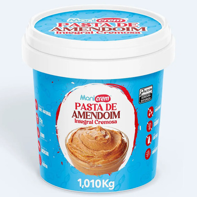 Pasta de Amendoim Integral Manicrem 100% Amendoim - Cremosa 1 Kg | MercadoLivre