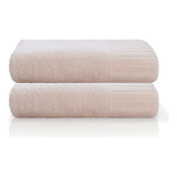 Kit 02 Toalhas De Banho Gigante Velour Camesa 100% Algodão Cor Rosé