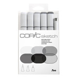 Copic Sketch Markers 5/pkg W/multiliner Pen, Sketching Grays