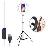 Ringlinght Celular Selfie 33 Cm Luz Led 3 Modos De Ilumiacao