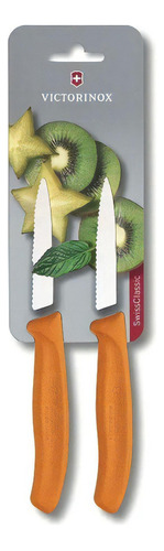 Cuchillo Victorinox Frutas Y Verduras 8 Cm Acero Inoxidable Color Naranja