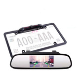 Retrovisor Rca Pantalla +camara Reversa En Portaplaca 8 Leds