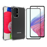 Kit Capa Capinha Para Galaxy A53 Anti Impacto + Película 3d