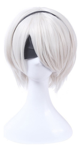 Peluca De Pelo Corto For Hombre Wig Nier Automatas De 2 A 9