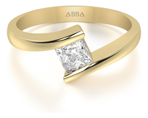 Anillo De Compromiso Moissanita Oro 10k Zuri Abba Joyas