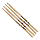 Kit 2 Baqueta Bateria 7a Hickory Ponta Madeira 176 Spanking