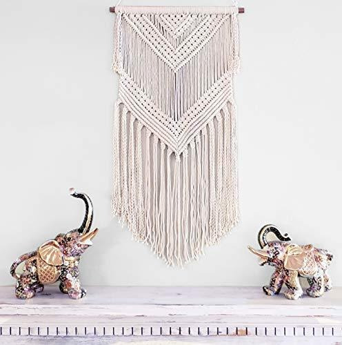 Aura Design Boho Macramame Tejido Para Colgar En La Pared, 