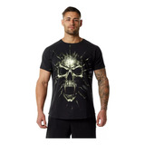 Playeras Camiseta Hombre Estampado 3d Calaveracuello Redondo