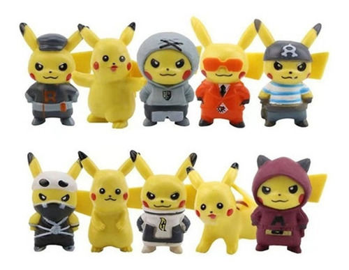 Figura Pokemon Pikachu Miniaturas Modelo Juguete 10pieces