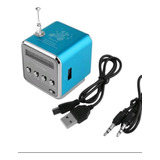 Mini Bocina Bluetooth Portátil Radio Fm Tdv26/ Azul / Usb/sd