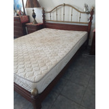 Cama 2 Plaz 1.40x1.90 Respaldo De Bronce Y Colchon