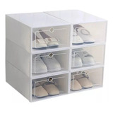 Pack 6 Caja Organizador Zapato Estante Armarble Apilable