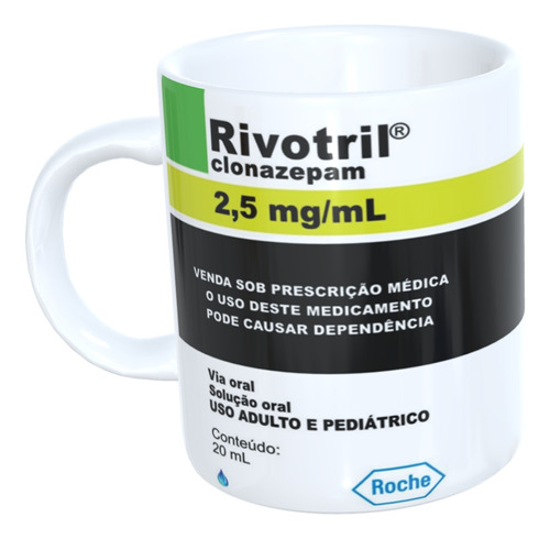 Caneca Rivotril - Remédio Presente Humor + Caixa Divertida