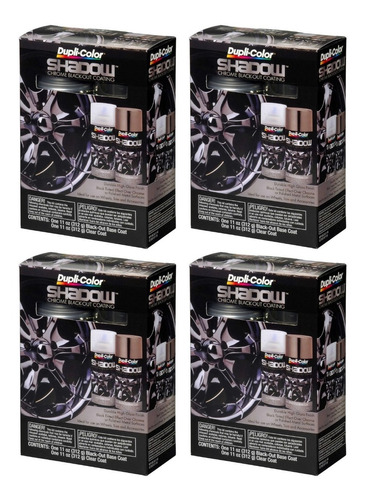 4 Kits De Pintura Transparente Y Negra En Spray Dupli-color