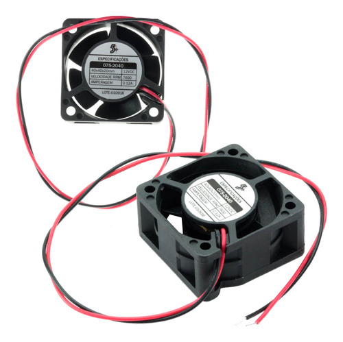 10x Microventilador Cooler Ventoinha 40x40x20 12 Volts