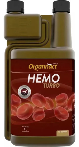 Suplemento Hemo Turbo 1 Litro Equino - Organnact