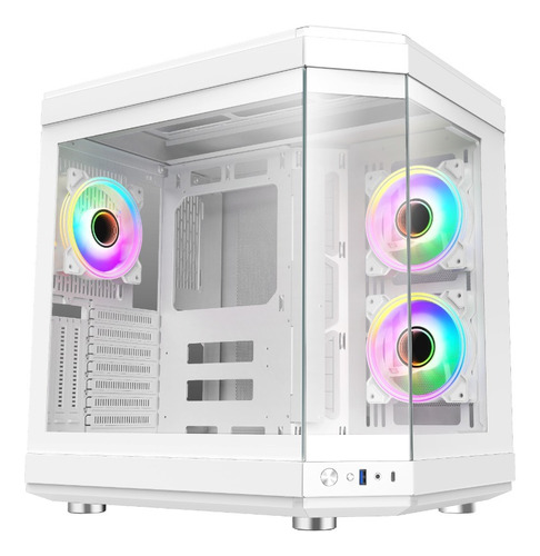 Gabinete Liketec Unreal Gamer Panoramico Cubo Aquario S/ Fan