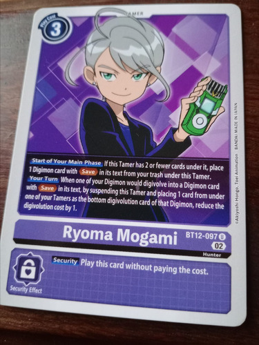 Ryoma Mogami - Across Time (bt12)-carta Digimon Bandai