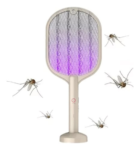 Raqueta Eléctrica Mata Mosquitos Y Moscas 2 En 1 Usb