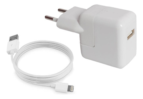 Carregador Para iPad iPhone Fonte 10w + Cabo Usb Lightning