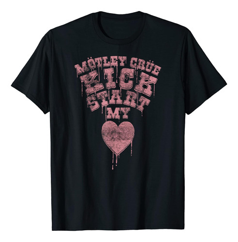 Camiseta My Heart Drip Font De Mötley Crüe Kickstart