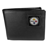 Cartera Pittsburgh Steelers Nfl Piel Doble Compartimento