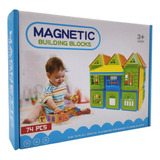 Set De Construccion Magnetico Piezas Magneticas 74 Piezas