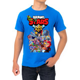 Camiseta Camiseta Gamer Brawl Stars Azul Estampa 100% Dtf
