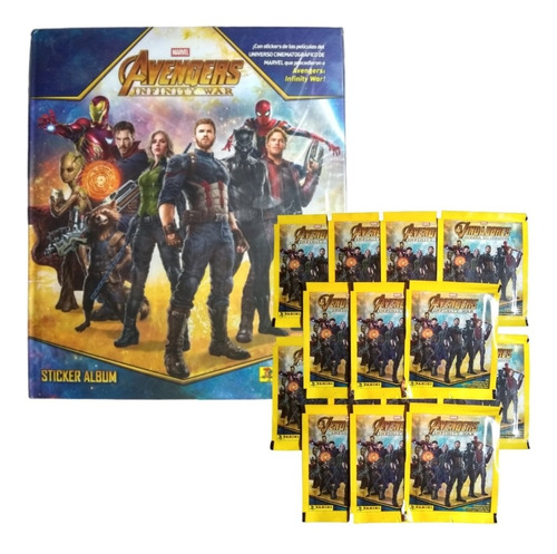 Álbum Pasta Dura Avengers Infinity War + 100 Sobres Panini