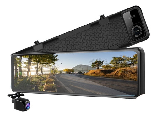 Coche Dvr Espejo Retrovisor Grabadora 4k Video 12 Pulgadas