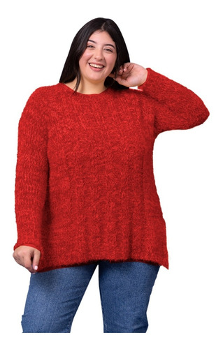 Sweater Mujer Pullover Pelo De Mono Abrigado