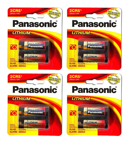 2cr5 Panasonic No Recargable 2cr5 Litio 6v - 4 Piezas