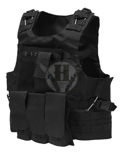 Chaleco Tactico Molle Ciras Airsoft Negro Reforzado Rbn M4