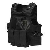 Chaleco Tactico Molle Ciras Airsoft Negro Reforzado Rbn M4