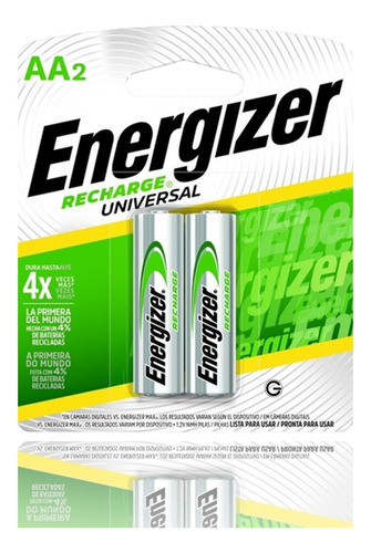 Caja Pila Energizer Aa Recargable 2000mah 12 Unidades