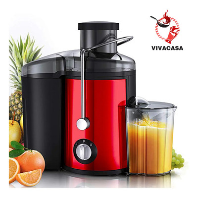 VIVACASA® Extractor De Jugos Eléctrico Jugueras Frutas Y Verduras 1000w Batidora Para Jugos Naturales,licuadora Multifunción Sin Bpa Extractor De Frutas Pina Para Exprimidor Naranjas Color Rojo | Envío gratis