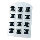 Alargador Plastico Preto 8mm  Rosquear Cartela 12 Unidades