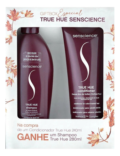 Senscience True Hue Condicionador 240ml  Shampoo 280ml
