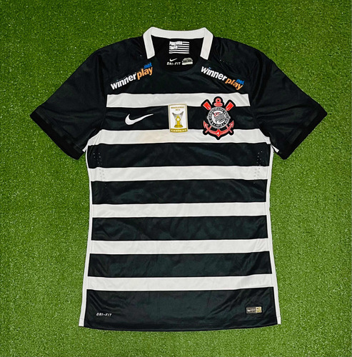 Camisa Corinthians 2015 Listrada De Jogo Com Patch Oficial!