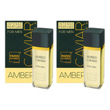 Kit C/ 2 Amber Caviar Perfume Masculino Paris Elysees