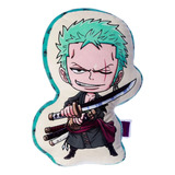 Almofada Formato Roronoa Zoro | One Piece | Kawaii Cor Verde